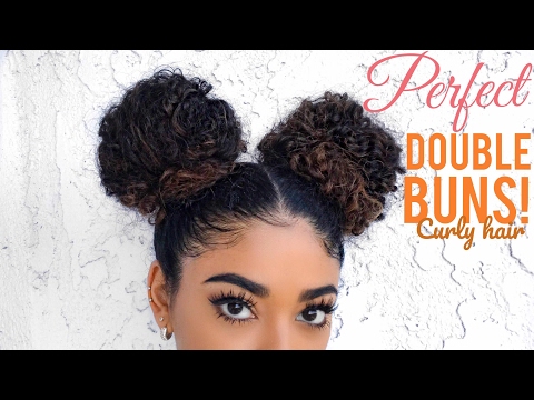 PERFECT DOUBLE BUNS - CURLY HAIR | jasmeannnn