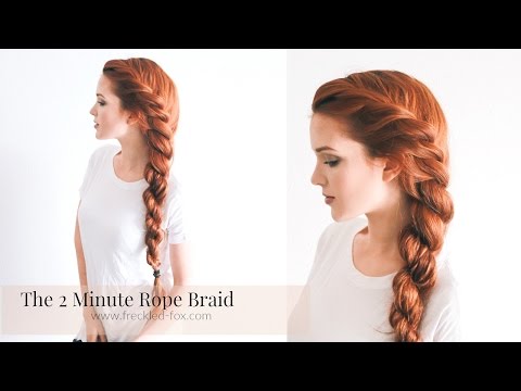 THE 2 MINUTE ROPE BRAID HAIRSTYLE HAIRSTYLE | THE FRECKLED FOX