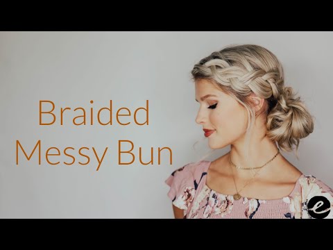 Braided Side Bun Updo