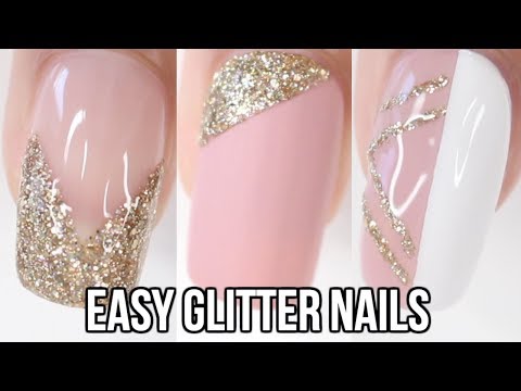 5 EASY Glitter Nail Ideas | Part 3-Gold Glitter