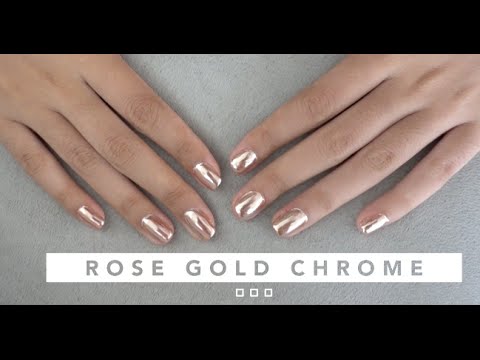 ROSE GOLD CHROME GEL NAIL TUTORIAL | ON NATURAL NAILS