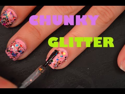 Applying Chunky Glitter Polish - The Dabbing Method