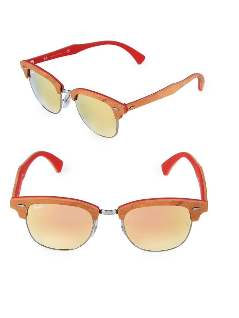 Red and orange clubmaster sunglasses