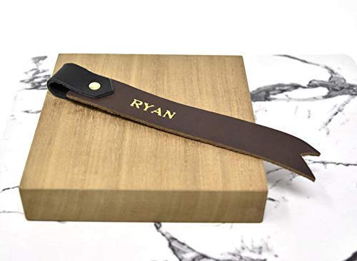 Personalized Leather Bookmark