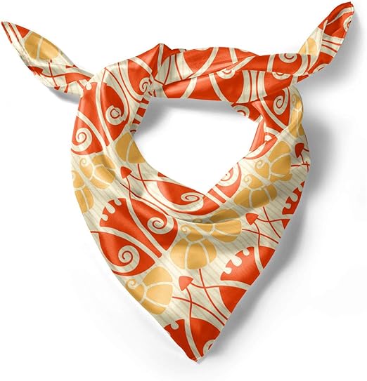 70s style clothing: UO Hair Scarf in green and orange print