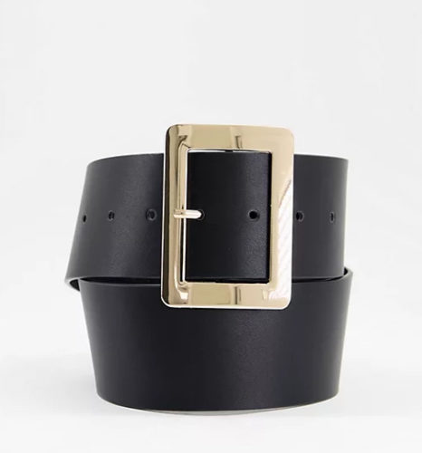 Asos Wide Belt in black and gold