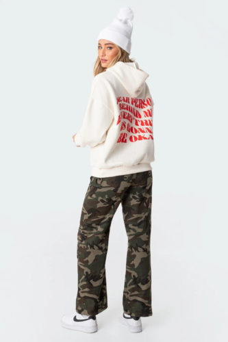 Edikted Sweatshirt and Cargo Pant Outfit