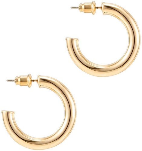 Gold Hoops Earrings