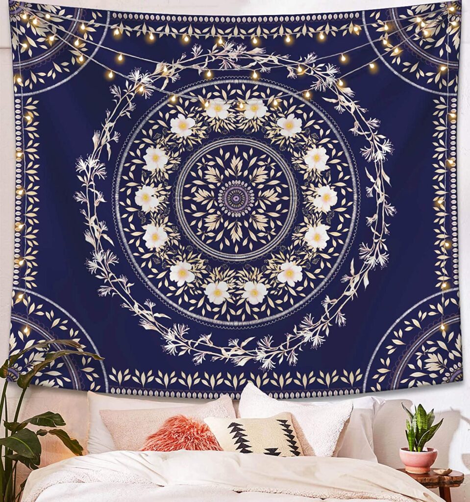 Navy wall tapestry from Amazon