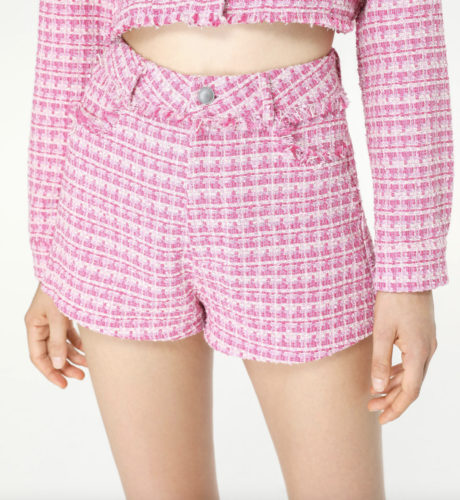 Pink Tweed Shorts