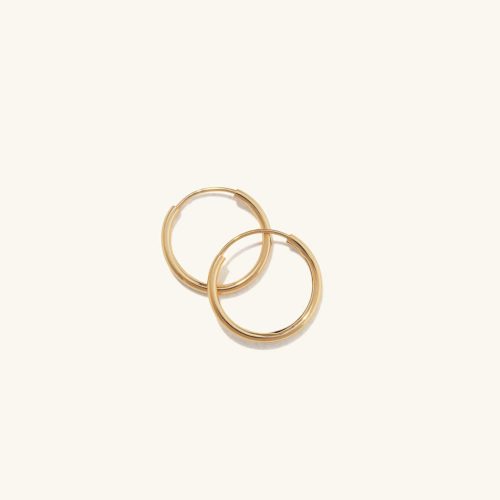 Dainty small gold hoop earrings