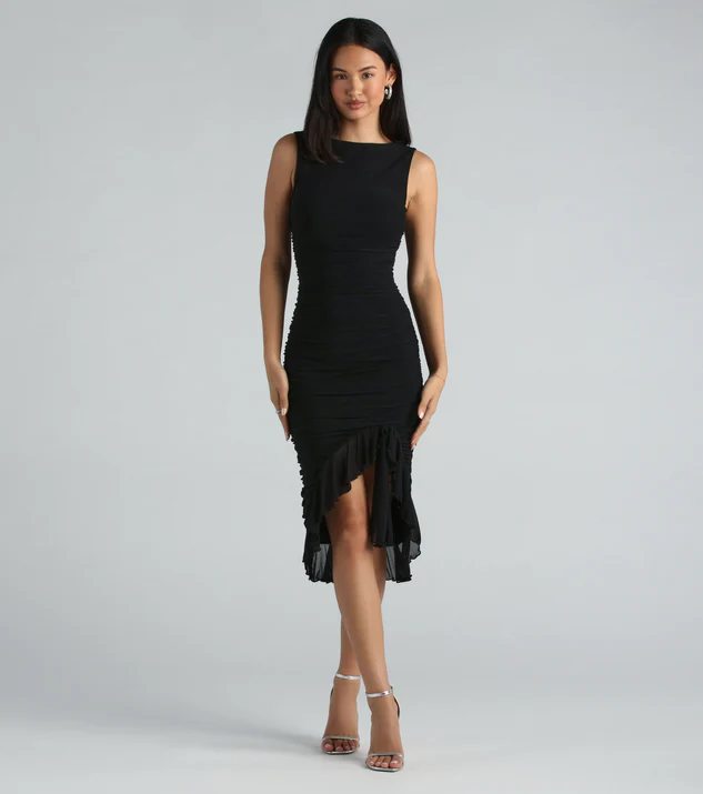 Windsor Black High Neck Dress