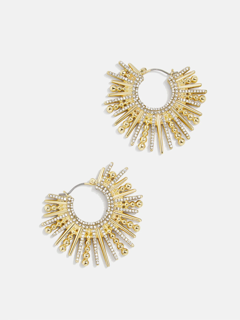 Baublebar art deco style hoop earrings