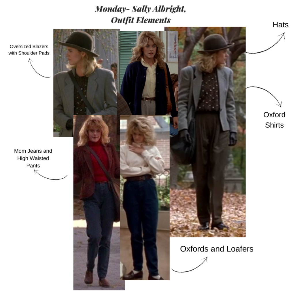 Sally Albright's outfits in When Harry Met Sally