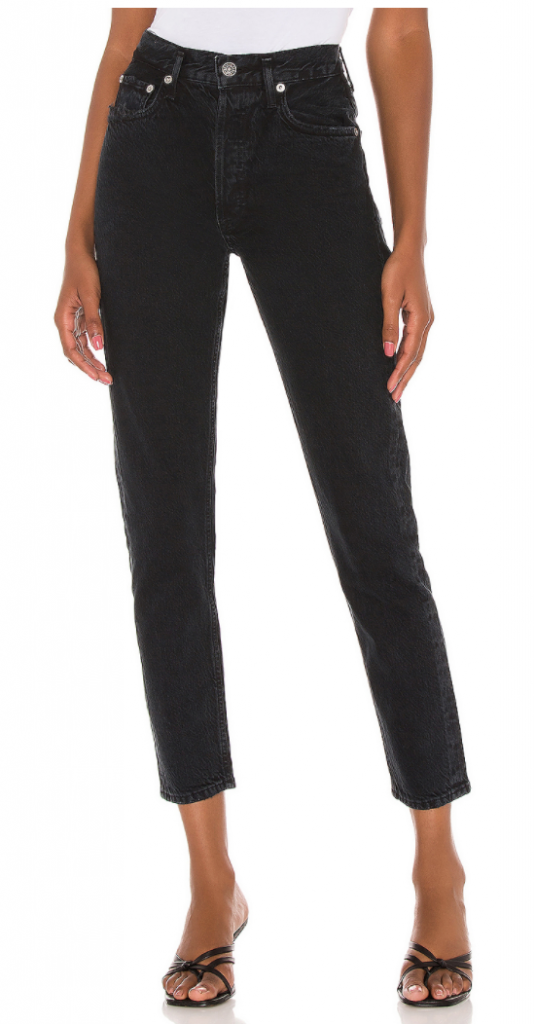 Classic styles of clothing: Agolde high rise black Nico jeans