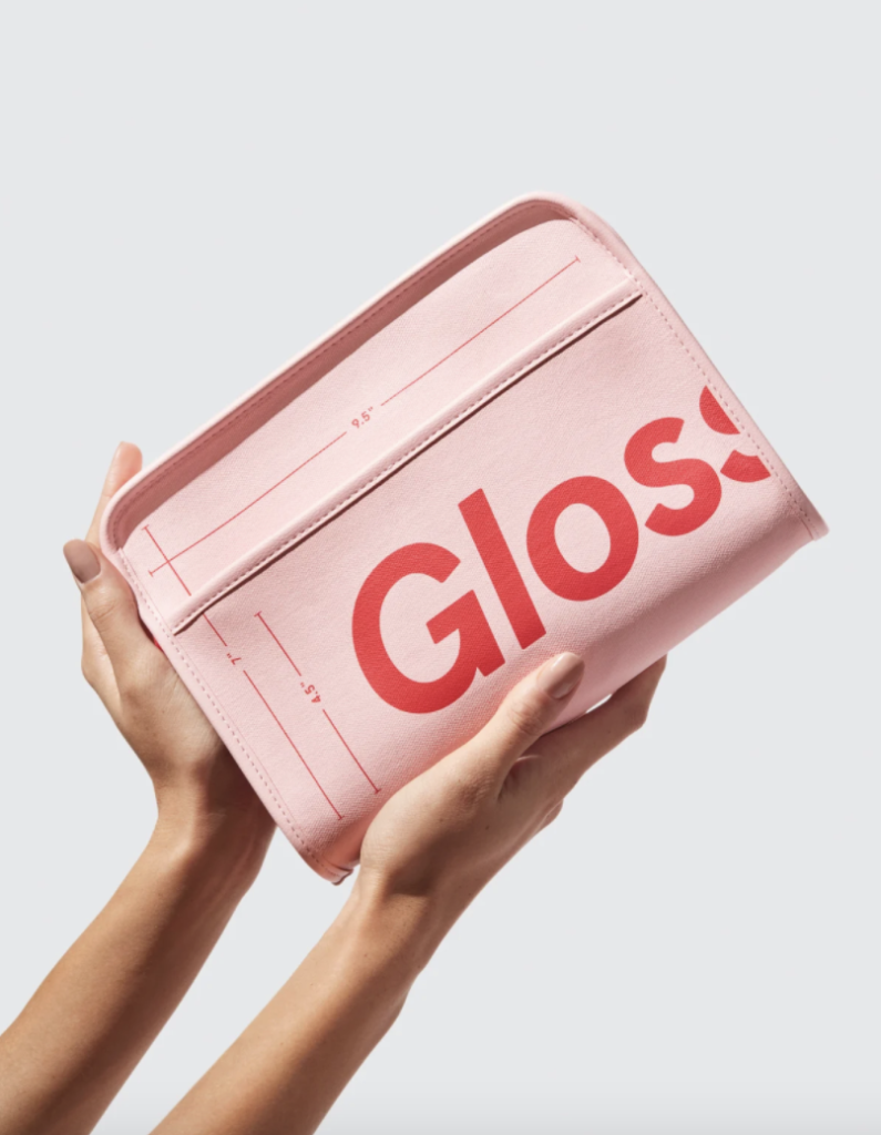 Glossier makeup bag