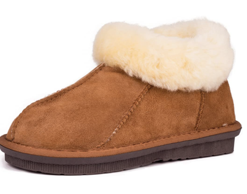 Fuzzy lined boot slippers