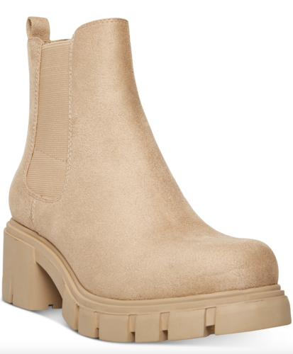 Ultra-thick lug sole chelsea booties