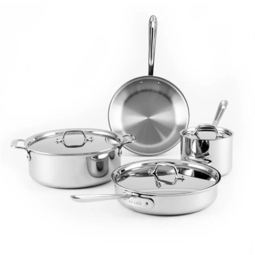 classic all clad stainless steel D3 7 piece cookware set