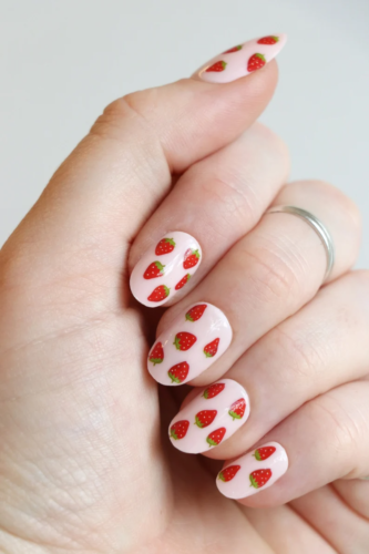 Strawberry nails