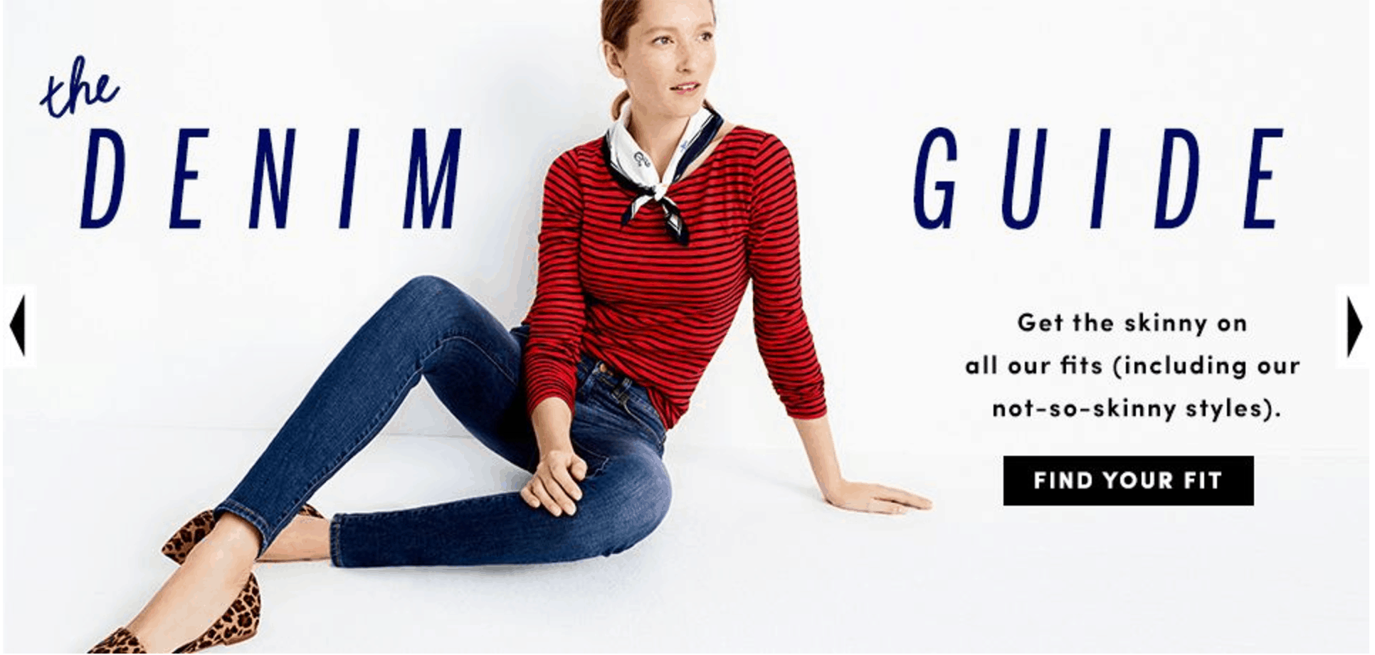 Screenshot of image from J.Crew Factory Canada website - affordable clothing