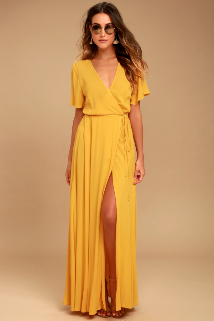 Yellow maxi dress from Lulus