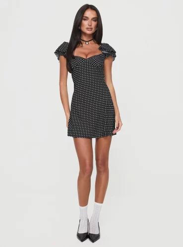 Polka dot dress from Princess Polly